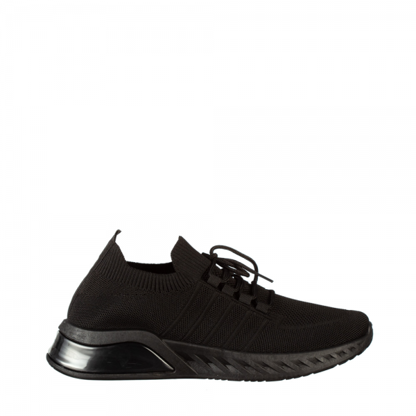 Ανδρικά αθλητικά παπούτσια μαύρα από ύφασμα Brock, 2 - Kalapod.gr